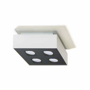 Biała lampa sufitowa z metalowym kloszem 24x24 cm Hydra – Nice Lamps obraz