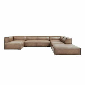Jasnobrązowy skórzany narożnik (prawostronny) Madame – Windsor & Co Sofas obraz