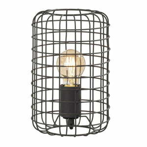 Czarna lampa stołowa z metalowym kloszem (wysokość 25 cm) Justin – Fischer & Honsel obraz