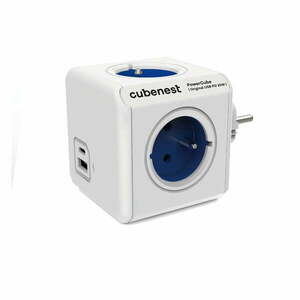 Rozgałęźnik do gniazdka 12 cm PowerCube Original USB – Cubenest obraz