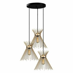 Metalowa lampa wisząca w kolorze złota ø 34 cm Izmir – Squid Lighting obraz