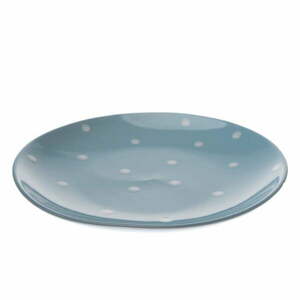 Błękitny talerz ceramiczny Dakls Dottie, ø 25 cm obraz