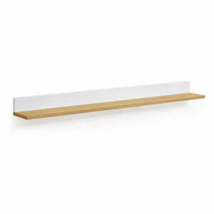 Biało-naturalna półka w dekorze dębu 120 cm Abilen – Kave Home obraz