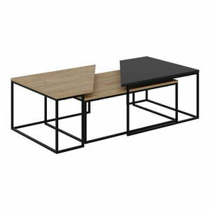 Stoliki z blatem w dekorze dębu zestaw 3 szt. 70x110 cm Titan – Marckeric obraz