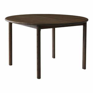 Okrągły rozkładany stół z dodatkowym blatem z litego drewna dębowego ø 120 cm Noor – Hammel Furniture obraz