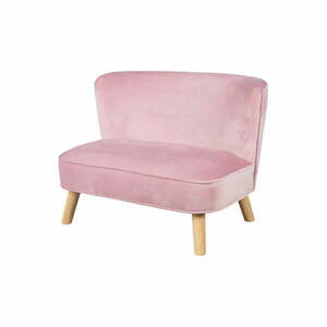 Jasnoróżowa aksamitna sofa dla dzieci 70 cm Lil Sofa – Roba obraz