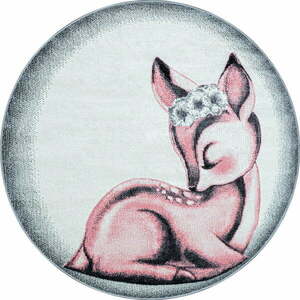 Jasnoszaro-różowy dywan dziecięcy ø 160 cm Bambi – Ayyildiz Carpets obraz