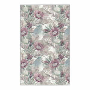 Fioletowo-szary dywan odpowiedni do prania 80x150 cm Dusty Flowers – Mila Home obraz