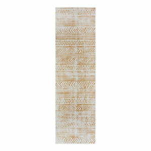 Żółto-biały dywan odpowiedni na zewnątrz 80x250 cm Biri – NORTHRUGS obraz