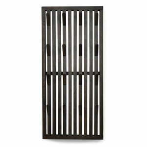 Ciemnobrązowy panel z wieszakami do przedpokoju z litego drewna dębowego 46x100x8 cm Parco – Spinder Design obraz