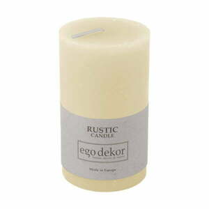 Śmietankowobiała świeczka Rustic candles by Ego dekor Rust, 38 h obraz