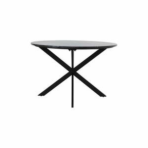 Czarny okrągły stół z blatem w dekorze marmuru ø 120 cm Tomochi – Light & Living obraz