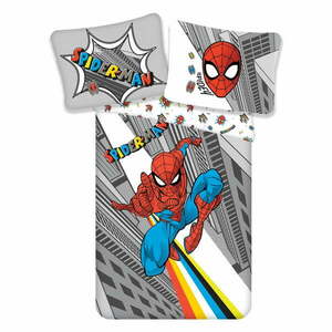 Szara dziecięca bawełniana pościel Jerry Fabrics Spiderman, 140x200 cm obraz