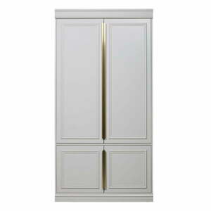 Jasnoszara szafa z litego drewna sosnowego 110x215 cm Organize – BePureHome obraz