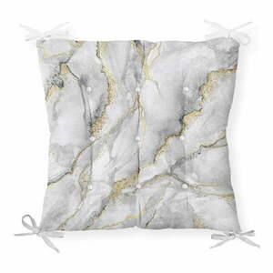 Poduszka na krzesło Minimalist Cushion Covers Marble Gray Gold, 40x40 cm obraz