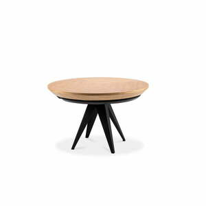 Stół rozkładany z czarnymi metalowymi nogami Windsor & Co Sofas Magnus, ø 120 cm obraz