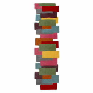 Kolorowy wełniany chodnik Flair Rugs Collage, 60x230 cm obraz