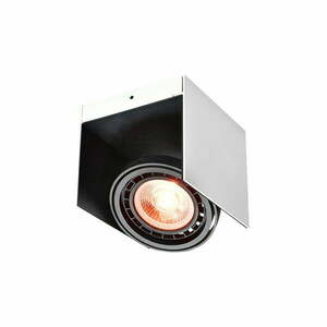 Biało-czarna lampa sufitowa z metalowym kloszem 14x15, 5 cm Verso – GTV obraz