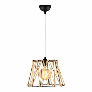 Czarno-beżowa lampa wisząca z metalowym kloszem ø 30 cm Jutini – Opviq lights obraz