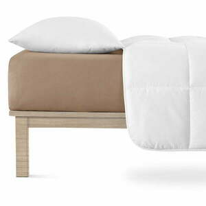 Brązowe dżersejowe prześcieradło z gumką 180x200 cm Boxspring – Andrea Simone obraz