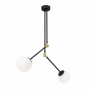 Czarna metalowa lampa wisząca Opviq lights Froso obraz