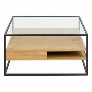 Stolik ze szklanym blatem 80x80 cm Randolf – Actona obraz