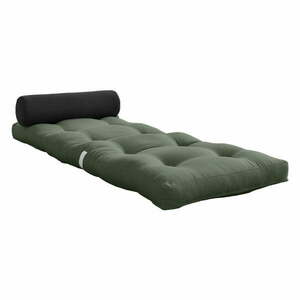 Zielonoszary materac futon 70x200 cm Wrap Olive Green/Dark Grey – Karup Design obraz