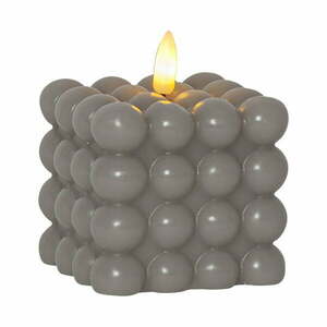 Szara woskowa świeca LED Star Trading Flamme Dot, wys. 9, 5 cm obraz