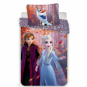 Bawełniana pościel dziecięca jednoosobowa 140x200 cm Frozen "Sister Purple" – Jerry Fabrics obraz