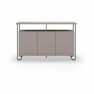 Szarobeżowa niska komoda 130x80 cm Dilly – Marckeric obraz