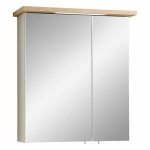 Kremowo-naturalna szafka łazienkowa w dekorze dębu 60x72 cm Quickset 966 – Pelipal obraz
