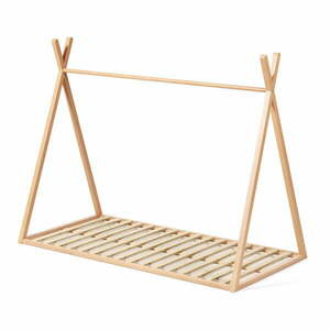 Łóżko dziecięce z litego drewna bukowego w kształcie domku ze stelażem 90x190 cm Maralis – Kave Home obraz