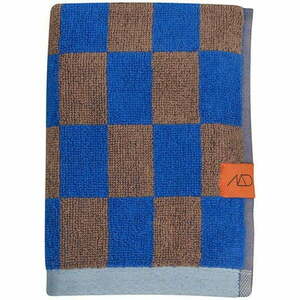 Niebiesko-brązowy ręcznik kąpielowy z bawełny organicznej 70x133 cm Retro – Mette Ditmer Denmark obraz