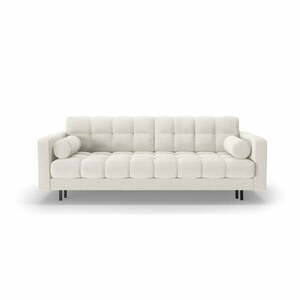 Kremowa rozkładana sofa ze schowkiem z materiału bouclé 222 cm Bali – Cosmopolitan Design obraz