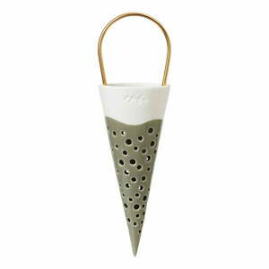 Zielona ceramiczna wisząca dekoracja Kähler Design Cone, wys. 18 cm obraz