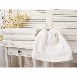 Biały ręcznik kąpielowy frotte 70x140 cm Adria – B.E.S. obraz