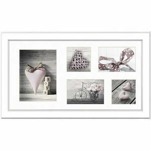 Biała ramka na 5 zdjęć Styler Malmo, 51x27 cm obraz