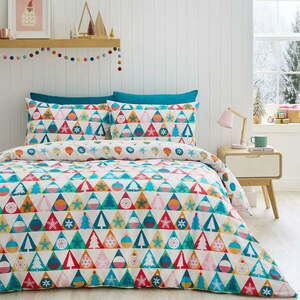 Pościel dwuosobowa 200x200 cm Christmas Geo – Catherine Lansfield obraz