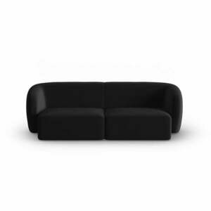 Czarna aksamitna sofa 188 cm Paolo – Milo Casa obraz