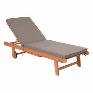 Szaro-naturalny drewniany leżak ogrodowy San Diego – Garden Pleasure obraz