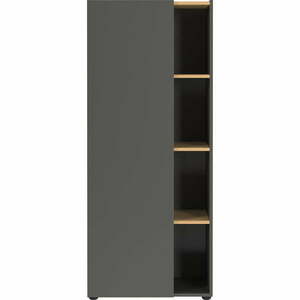 Antracytowy regał w dekorze dębu 61x145x34 cm Adrano – Germania obraz