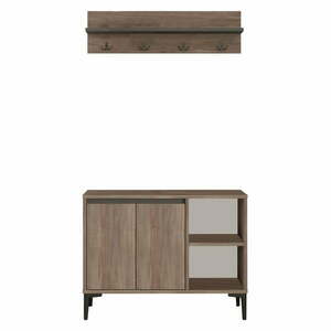 Zestaw do przedpokoju w dekorze orzecha Noemi – Kalune Design obraz