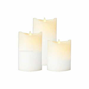 Świeczki LED zestaw 3 szt. (wysokość 15 cm) Sara – Sirius obraz