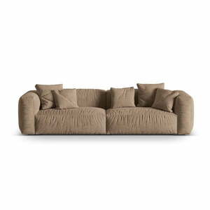 Jasnobrązowa aksamitna sofa modułowa 320 cm Martina – Micadoni obraz