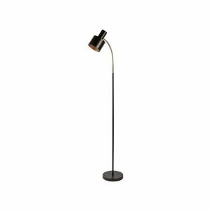 Czarna lampa stojąca z metalowym kloszem (wysokość 143 cm) Selvia II – GTV obraz