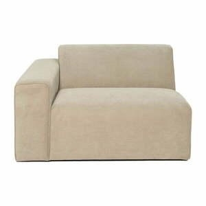 Beżowa sztruksowa sofa modułowa w kształcie litery "U" Scandic Sting, lewostronna obraz