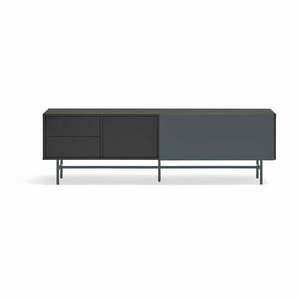 Czarno-antracytowa szafka pod TV 180x56 cm Nube – Teulat obraz