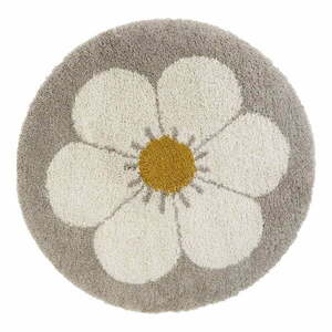 Jasnoszaro-kremowy dywan dziecięcy ø 120 cm Bohemian Daisy – Nattiot obraz