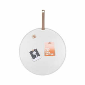 Biała tablica metalowa PT LIVING Perky, ø 50 cm obraz