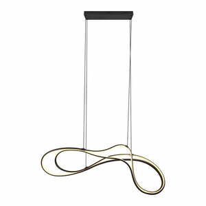 Czarna lampa wisząca LED z metalowym kloszem Nala – Trio Select obraz